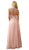 Embellished High Neck with Ruched Bodice A-line Evening Dress