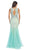 Lace Scoop Trumpet Evening Dress