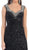 May Queen - RQ-7209 Sequined V-neck Sheath Evening Gown In Black
