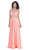 Elegant Long Sleeve Sequined Chiffon Evening Dress