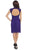 May Queen - RQ7242 Cap Sleeve Sheer Jewel Lace Cocktail Dress In Purple