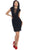 May Queen - RQ7242 Cap Sleeve Sheer Jewel Lace Cocktail Dress In Black
