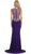 Jeweled Bateau Trumpet Evening Dress