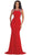 May Queen - Jeweled Bateau Trumpet Evening Dress