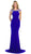 May Queen - Jeweled Bateau Trumpet Evening Dress