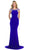 Jeweled Bateau Trumpet Evening Dress