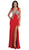 May Queen - Deep V-Neck Bejeweled Fitted Evening Gown