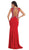 Deep V-Neck Bejeweled Fitted Evening Gown