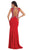 May Queen - Deep V-Neck Bejeweled Fitted Evening Gown