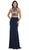 Beaded High Neck Two-Piece Fitted Evening Gown
