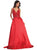 Beaded V-neck Evening Gown
