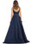 Beaded V-neck Evening Gown