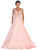 Beaded V-neck Evening Gown