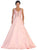 May Queen - RQ7326 Beaded V-neck Evening Gown