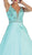 Beaded V-neck Evening Gown