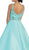 Beaded V-neck Evening Gown