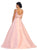 Beaded V-neck Evening Gown
