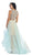 Sleeveless Two-Piece Beaded Top Hi-low Evening Dress