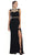 May Queen - RQ7417 Sleeveless Mock Two Piece Mermaid Prom Dress in Black
