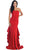 Strapless with Side Peplum Long Dress