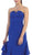 Strapless with Side Peplum Long Dress