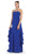 Strapless with Side Peplum Long Dress