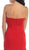 Strapless with Side Peplum Long Dress