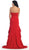 Strapless with Side Peplum Long Dress