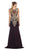 Gilded Illusion Jewel Sheath Evening Dress