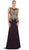 Gilded Illusion Jewel Sheath Evening Dress