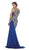Gilded Illusion Jewel Sheath Evening Dress