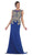 Gilded Illusion Jewel Sheath Evening Dress