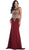 Embellished Illusion Jewel Sheath Evening Dress