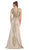 Embellished Illusion Jewel Sheath Evening Dress