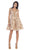 Illusion Plunging Sleeveless Cocktail Dress