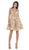 May Queen - Illusion Plunging Sleeveless Cocktail Dress in Nude