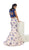 Bejeweled Lace Applique Two-Piece Mermaid Formal Dress