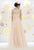 May Queen - Sequined Lace Bateau Illusion A-line Dress RQ7461 In Neutral