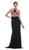 Halter Beaded Low Back Evening Dress