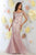 Dazzling Embroidered Illusion Sweetheart Neck Mermaid Gown In Brown