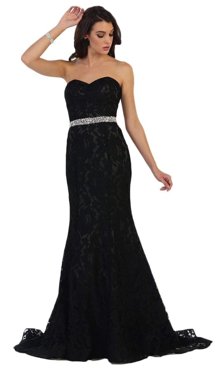 Lace Sweetheart Trumpet Evening Dress