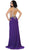 Bejeweled Illusion Halter Evening Dress
