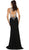Bejeweled Illusion Halter Evening Dress