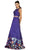 Two Piece Floral Print Evening Dress