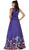 Two Piece Floral Print Evening Dress