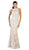 Sleeveless Lace Illusion Evening Dress
