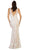 May Queen - Sleeveless Lace Illusion Evening Dress