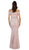 May Queen - Beaded Lace Appliqued Off-Shoulder Evening Gown