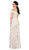 Beaded Lace Appliqued Off-Shoulder Evening Gown