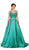 Two Piece Satin Evening Dress